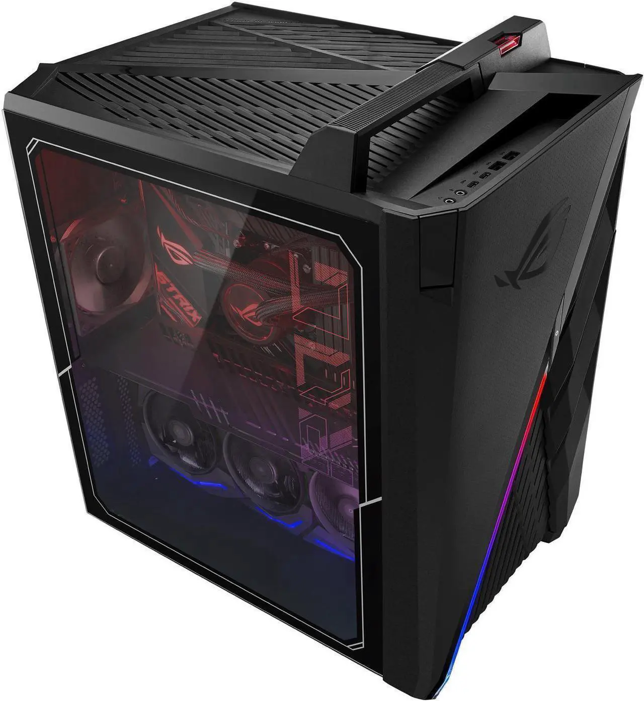 Alt view image 4 of 7 - ASUS ROG Strix GA35 Gaming Desktop PC, GeForce RTX 3080, AMD Ryzen 9 5900X, 32GB DDR4 RAM, 1TB PCIe SSD + 2TB HDD, Dual Hot-Swap SSD Bays, ROG Scope & Chakram, Windows 10 Pro, GA35DX-XB989