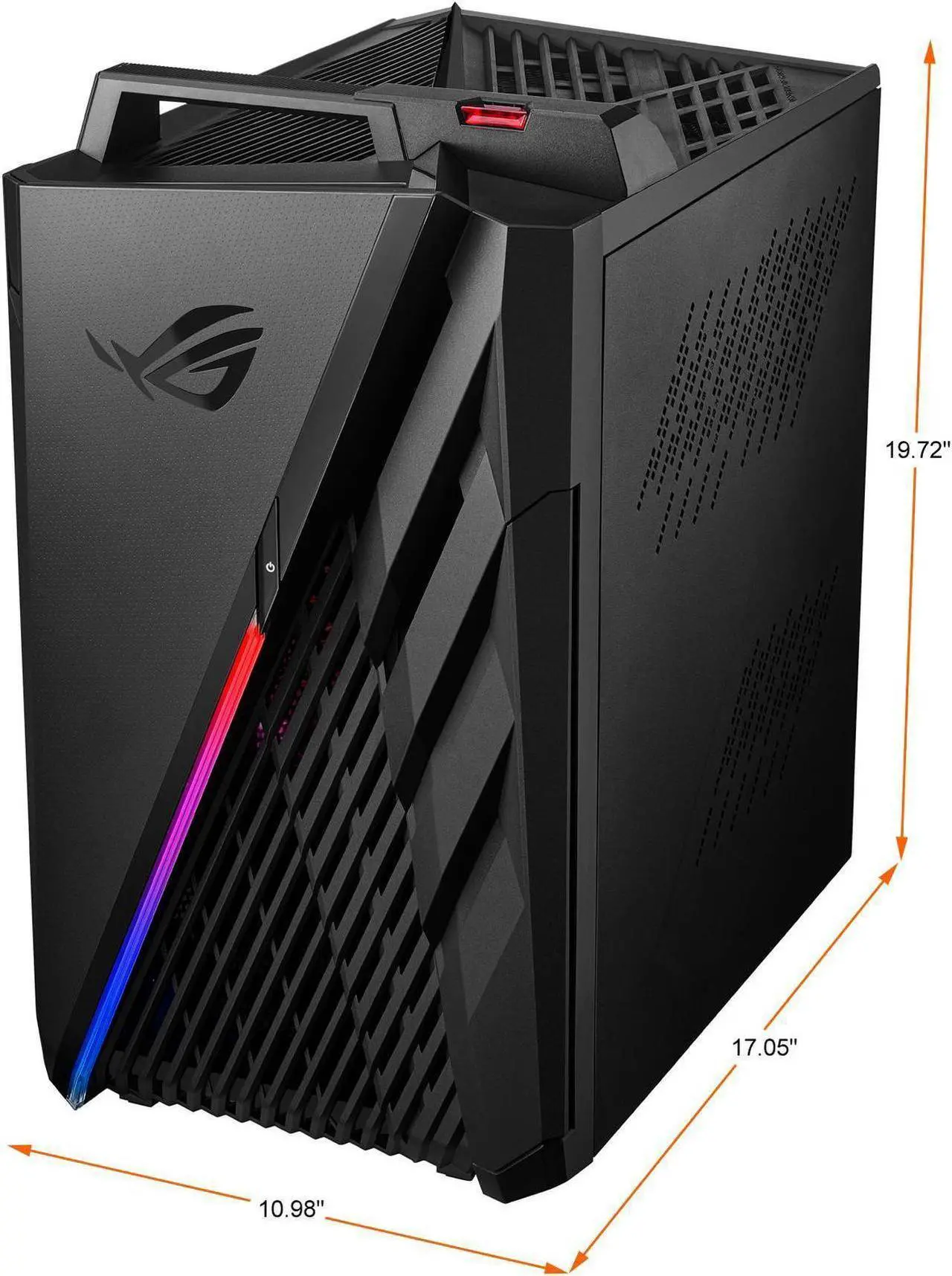 Alt view image 2 of 7 - ASUS ROG Strix GA35 Gaming Desktop PC, GeForce RTX 3080, AMD Ryzen 9 5900X, 32GB DDR4 RAM, 1TB PCIe SSD + 2TB HDD, Dual Hot-Swap SSD Bays, ROG Scope & Chakram, Windows 10 Pro, GA35DX-XB989