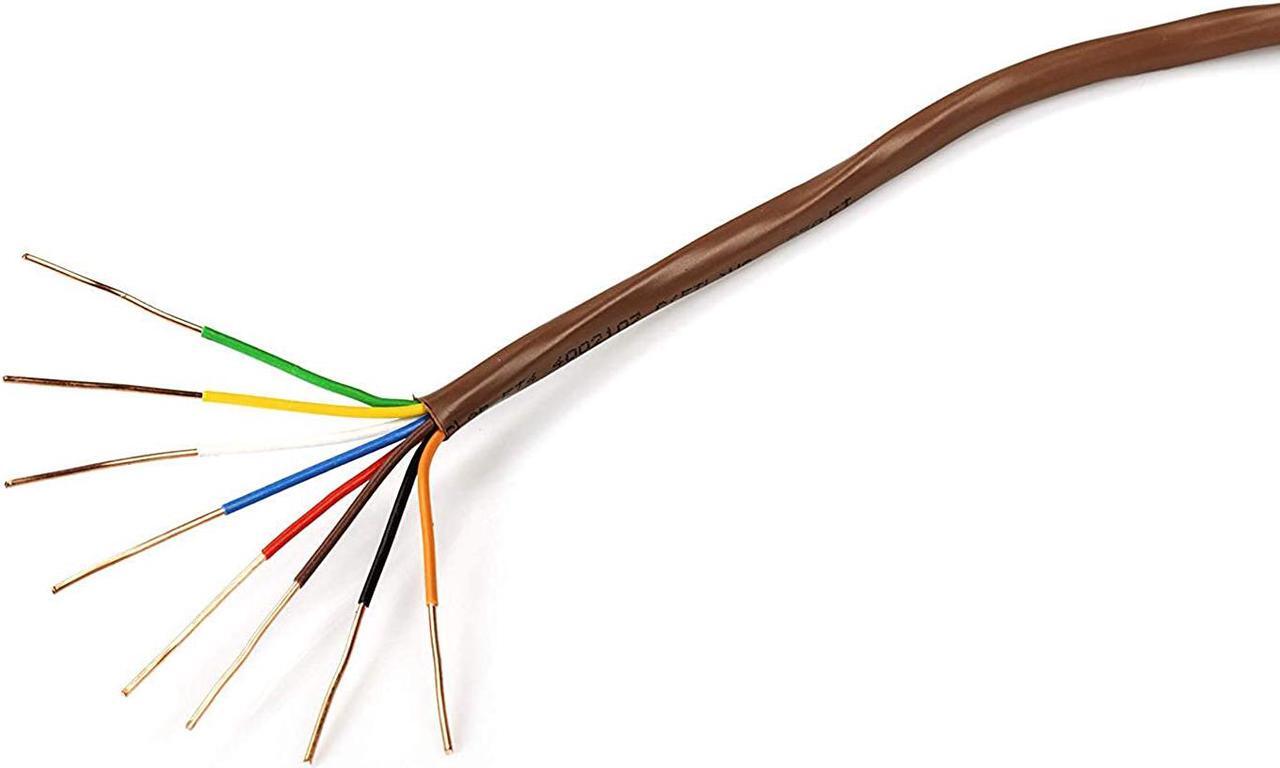 Alt view image 4 of 7 - THE CIMPLE CO - Thermostat Wire 18/8 - Brown - Solid Copper 18 Gauge, 8 Conductor - CL2 (UL Listed) CMR Riser Rated (CL3) - Residential, Commercial and Industrial Rated - 18-8, 50 Feet