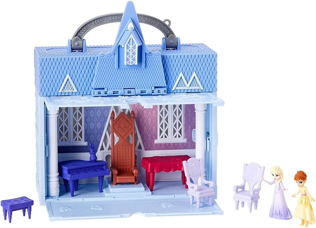 Alt view image 2 of 7 - Disney Frozen Pop Adventures Arendelle Castle Playset with Handle, Including Elsa Doll, Anna Doll, & 7 Accessories - Toy for Kids Ages 3 & Up