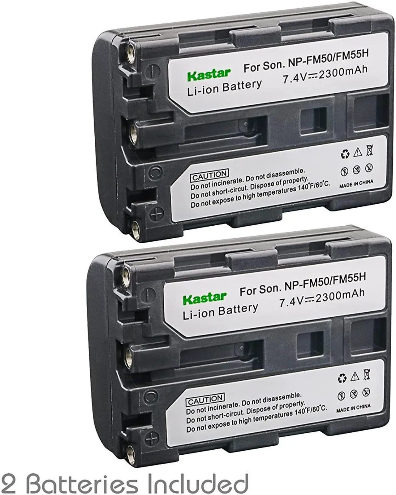 Main image of Kastar 2X NP-FM50 InfoLithium Battery for Sony NP-FM30 NP-FM50 NP-FM51 NP-QM50 NP-QM51 NP-FM55H and CCD-TR DCR-PC DCR-TRV DCR-DVD DSR-PDX GV HVL, Select Sony M Type Equivalent Camcorder Digital Camera