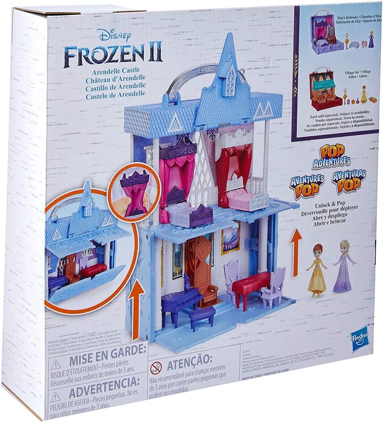 Alt view image 5 of 7 - Disney Frozen Pop Adventures Arendelle Castle Playset with Handle, Including Elsa Doll, Anna Doll, & 7 Accessories - Toy for Kids Ages 3 & Up