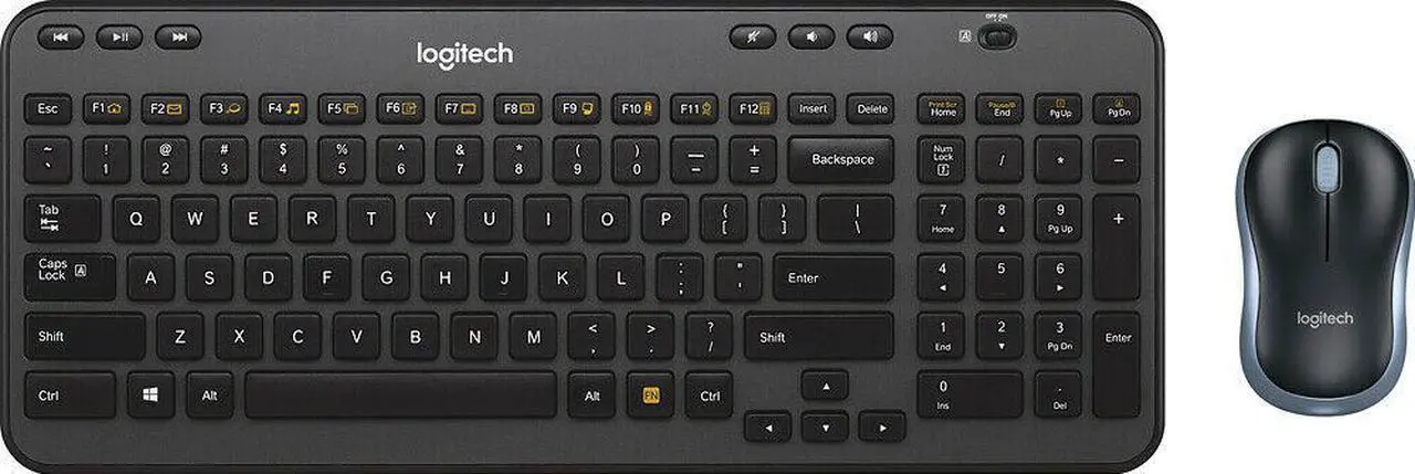 Main image of Logitech - MK360 Full-size Wireless Scissor Keyboard and Mouse - Black