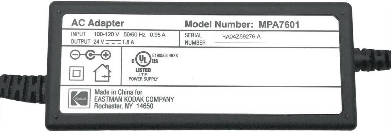 Alt view image 3 of 4 - Genuine Kodak AC Adapter 24V for EasyShare Printer Dock 4000 6000 w/P.Cord OEM