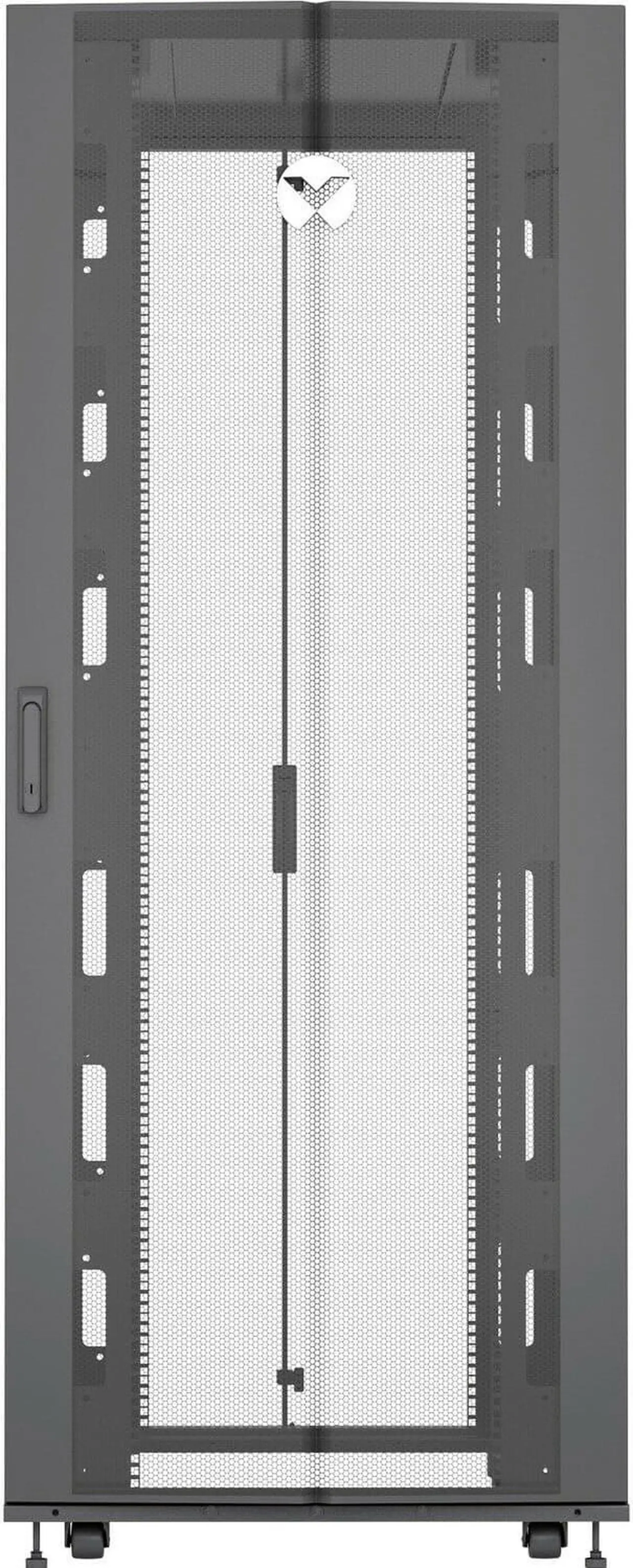 Alt view image 3 of 6 - Liebert VR3100 2000 x 600 x 1100 mm 42U with Doors & Sides & Casters VR Rack - Black