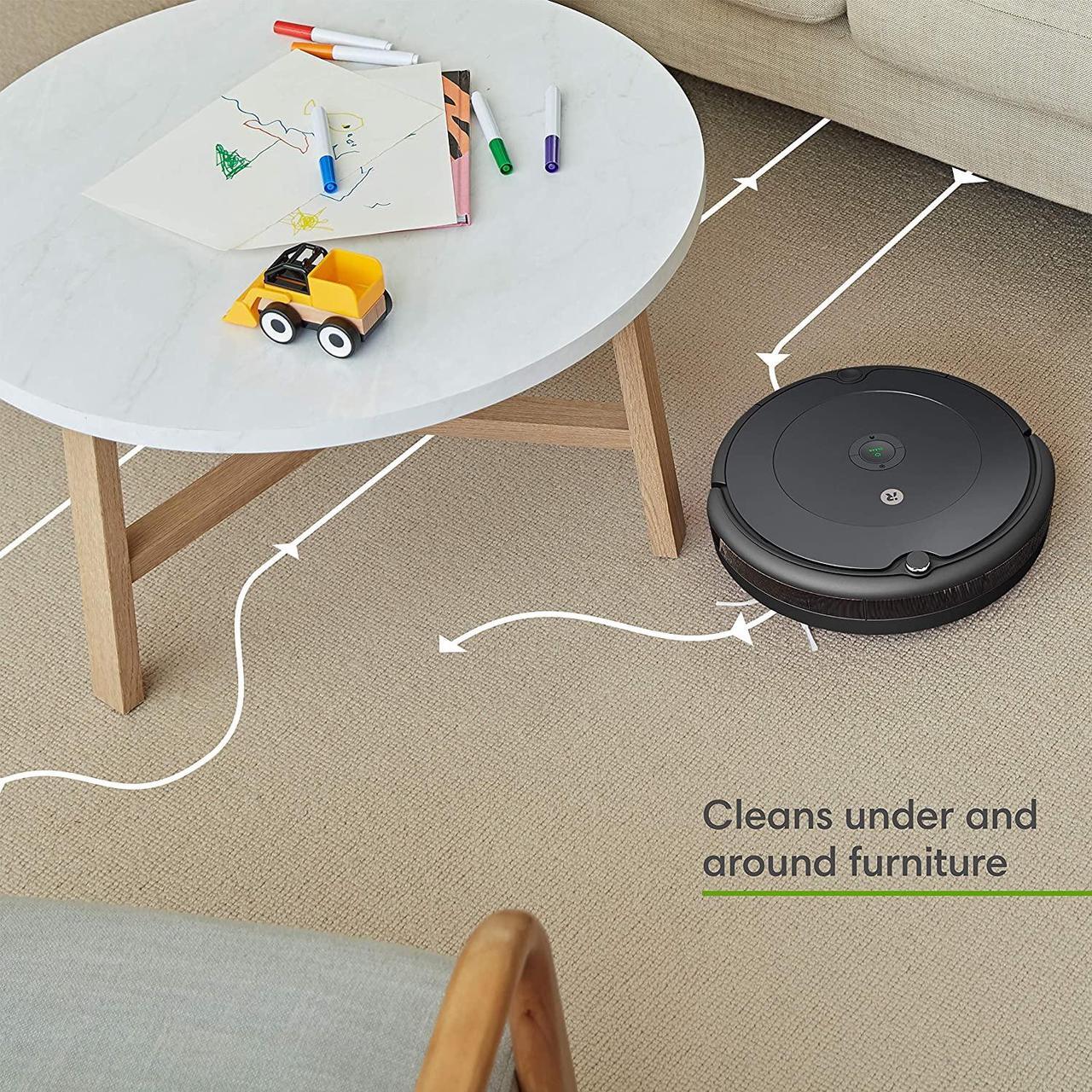 Alt view image 7 of 7 - iRobot Roomba 692 Robot Vacuum-Wi-Fi Connectivity, Works with Alexa, Good for Pet Hair, Carpets, Hard Floors, Self-Charging, Charcoal Grey