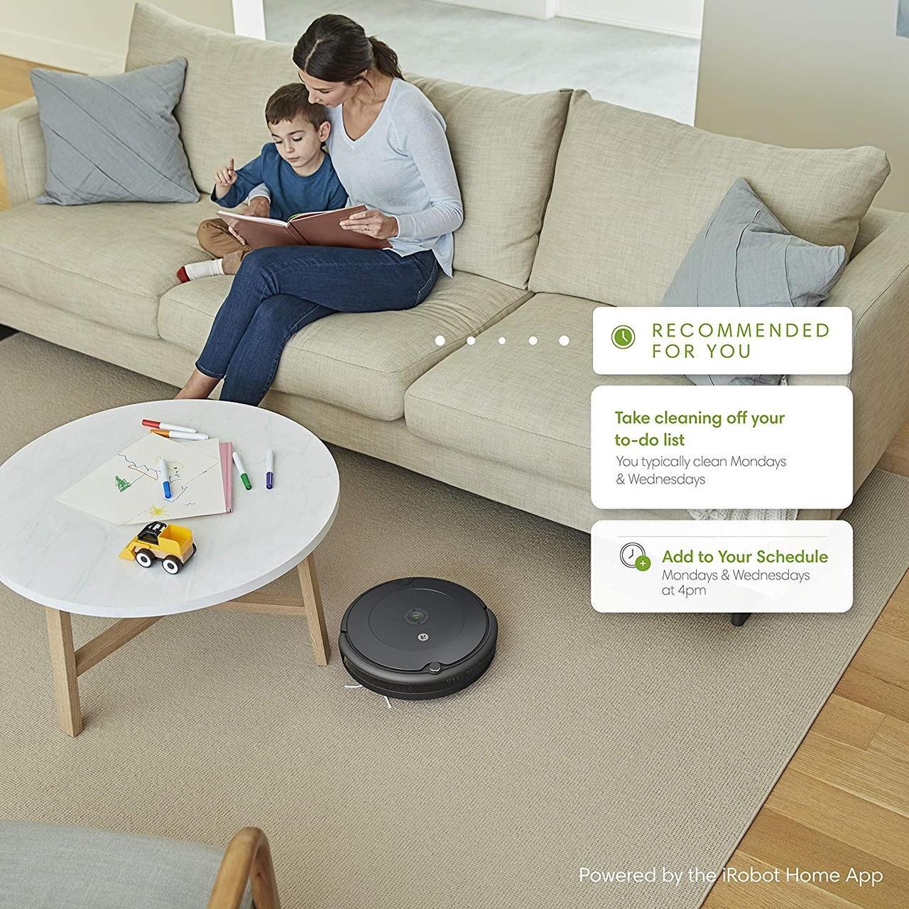 Alt view image 5 of 7 - iRobot Roomba 692 Robot Vacuum-Wi-Fi Connectivity, Works with Alexa, Good for Pet Hair, Carpets, Hard Floors, Self-Charging, Charcoal Grey