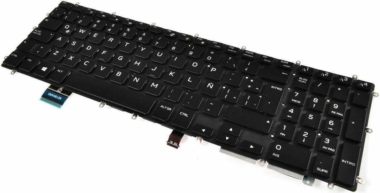 Alt view image 6 of 6 - New SPANISH OEM Alienware m17 m15 Backlit Laptop Keyboard Assembly  YD1G4