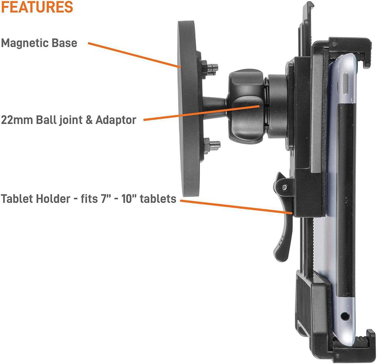 Alt view image 2 of 7 - New Tabdock Magdock- Heavy Duty Magnetic Mount For All 7-10 Tablets- Great For Fridges, Restaurants, Automotive, Workout Equipment, Or Any Magnetic Meta