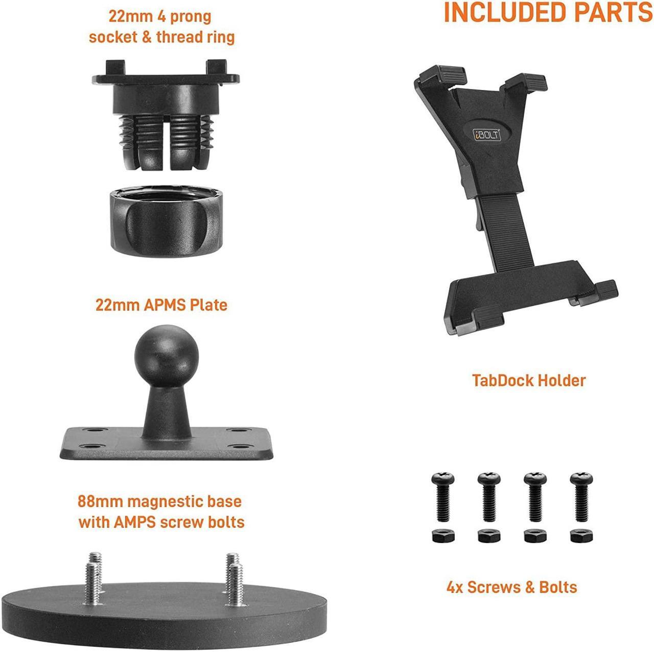 Alt view image 6 of 7 - New Tabdock Magdock- Heavy Duty Magnetic Mount For All 7-10 Tablets- Great For Fridges, Restaurants, Automotive, Workout Equipment, Or Any Magnetic Meta
