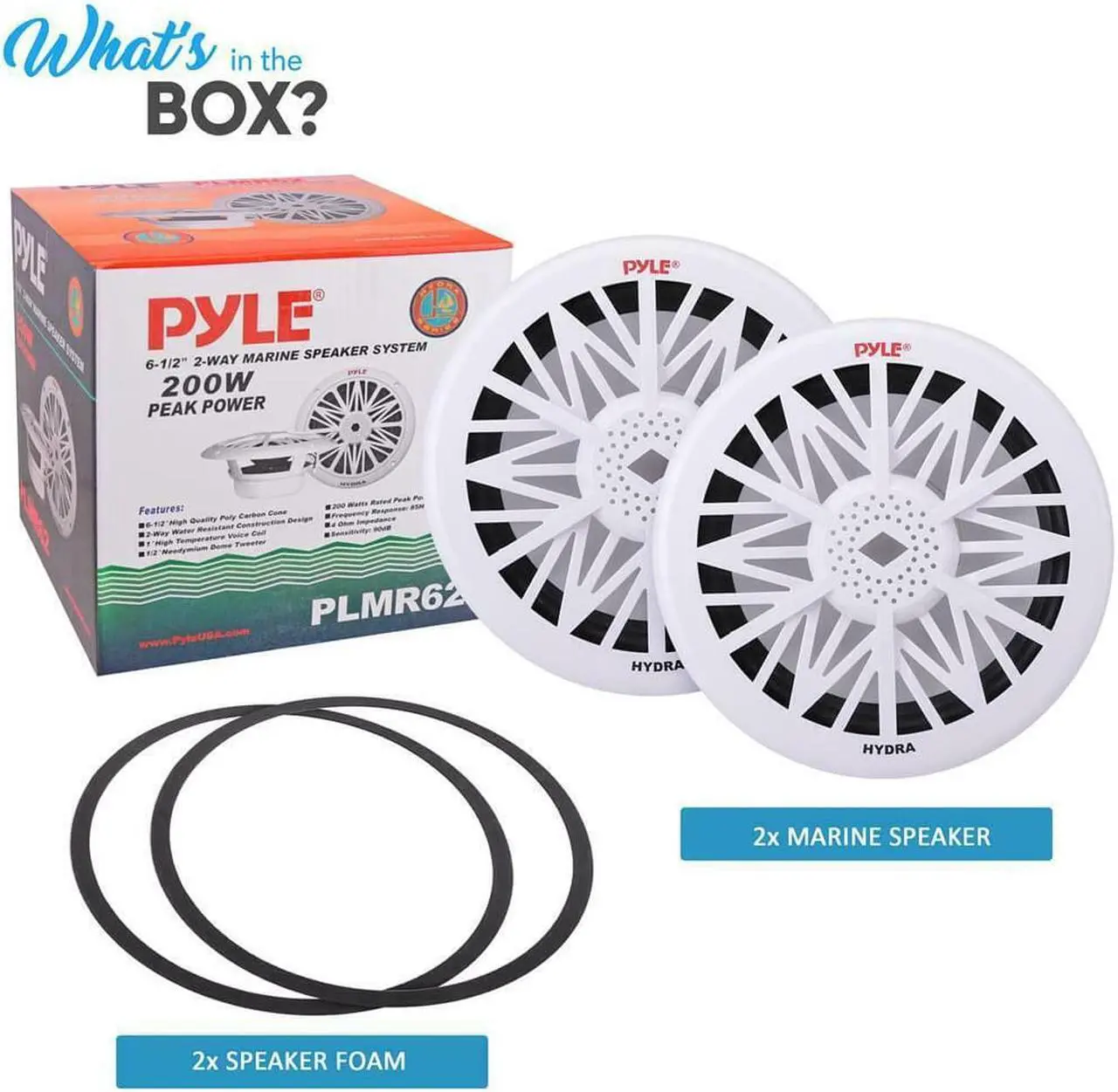 Alt view image 11 of 11 - Pyle PLMRW10 10 in. 500 Watt White 4 Ohm Marine Subwoofer
