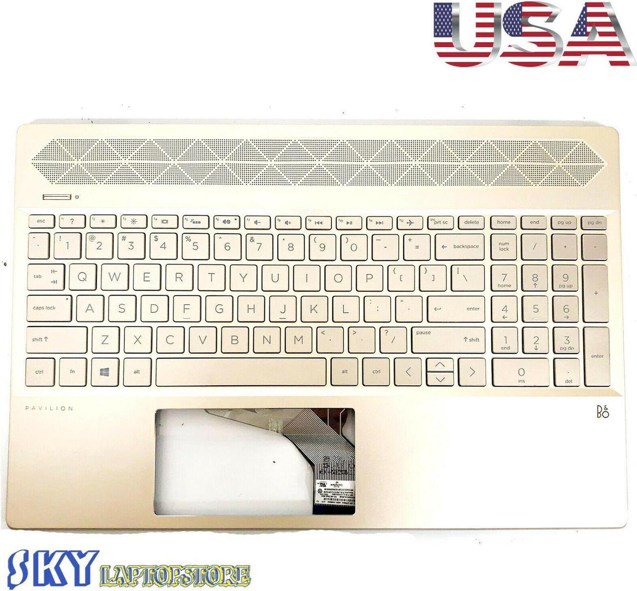Alt view image 5 of 8 - L24755-001 - HP Top Cover PALE GOLD with Keyboard (PALE GOLD US)