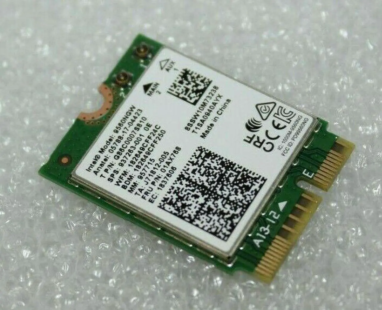 Alt view image 3 of 3 - 937263-001 HP 9560NGW 2.4G/5G 300MBPS+1730MBPS 160 MHZ CHANNELS BLUTOOTH 5.0 NGFF COMBO WIFI ADAPTER