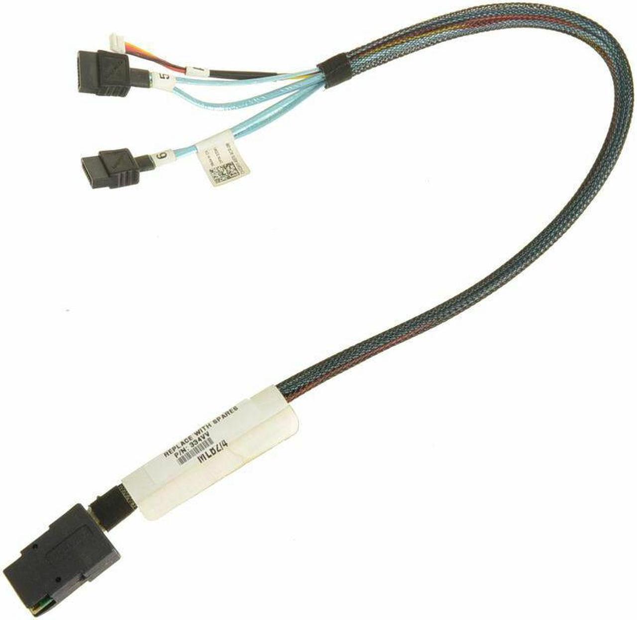 Alt view image 5 of 12 - New Dell OEM PowerEdge C6100 Server 16 Inch Mini-SAS to 2xSATA/AUX Cable 334VV
