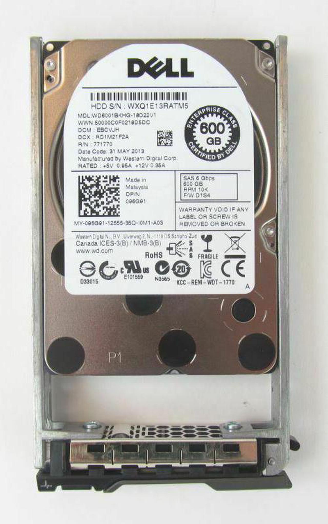 Alt view image 9 of 12 - DELL 96G91 600Gb 10000Rpm 32Mb Buffer Sas6Gbits 2.5Inch Form Factor Hard Drive With Trayfor Poweredge Server.