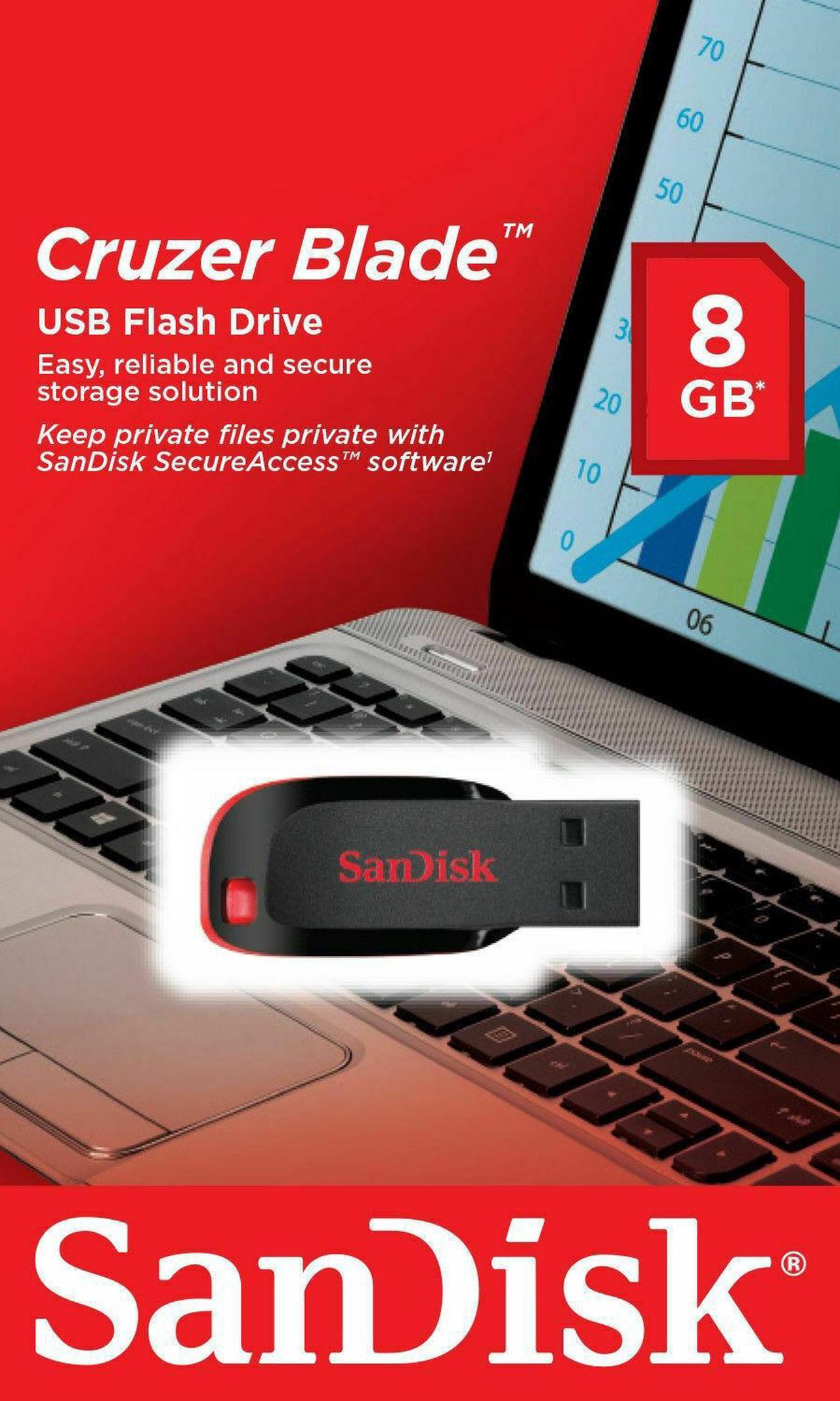 Alt view image 2 of 4 - Lot 50 x SanDisk 8GB Cruzer Blade USB Flash Drive Memory SDCZ50-008G-B35