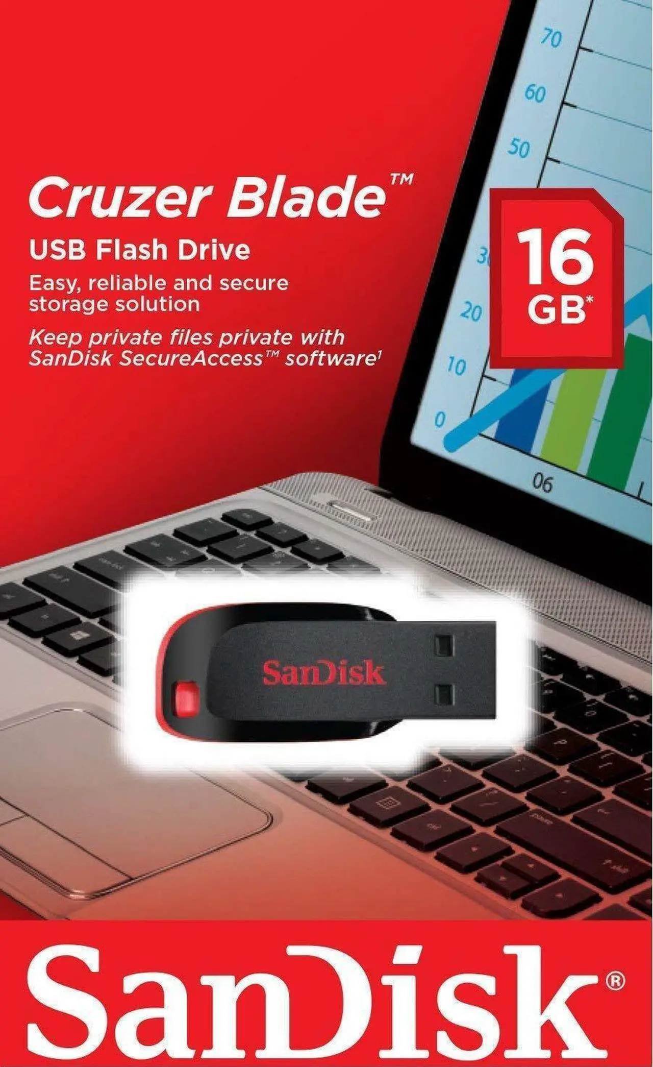 Alt view image 2 of 2 - 5 x SanDisk 16GB Cruzer Blade USB Thumb Pen Flash Drive Memory Stick SDCZ50-016G