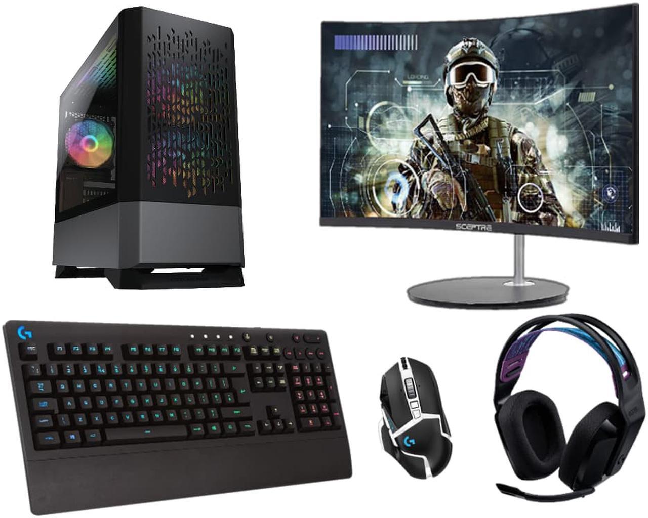 Main image of Gaming Computer Bundle | RTX 2060 12GB | i5 | 16GB RAM | 1TB SSD | Curved Monitor & Logitech Keyboard, Mouse, and Headset