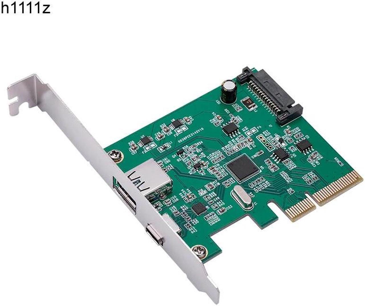 PCIE USB Adapter PCI E USB 3.1 Gen 2 Type A + Type c PCI Express Host Controller Card Raiser Adapter 10Gbps ASM3142 Chips for PC