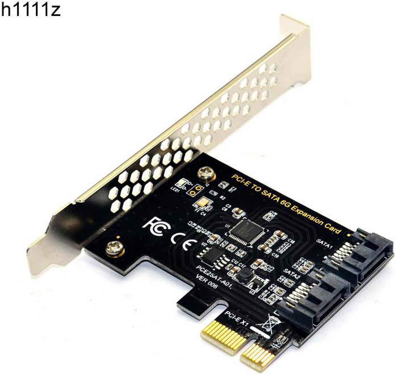 PCI Express SATA 3 Controller Card 2 Port PCIe SATA III 6GB/s Internal Adapter Converter for Desktop PC Supports SSD and HDD