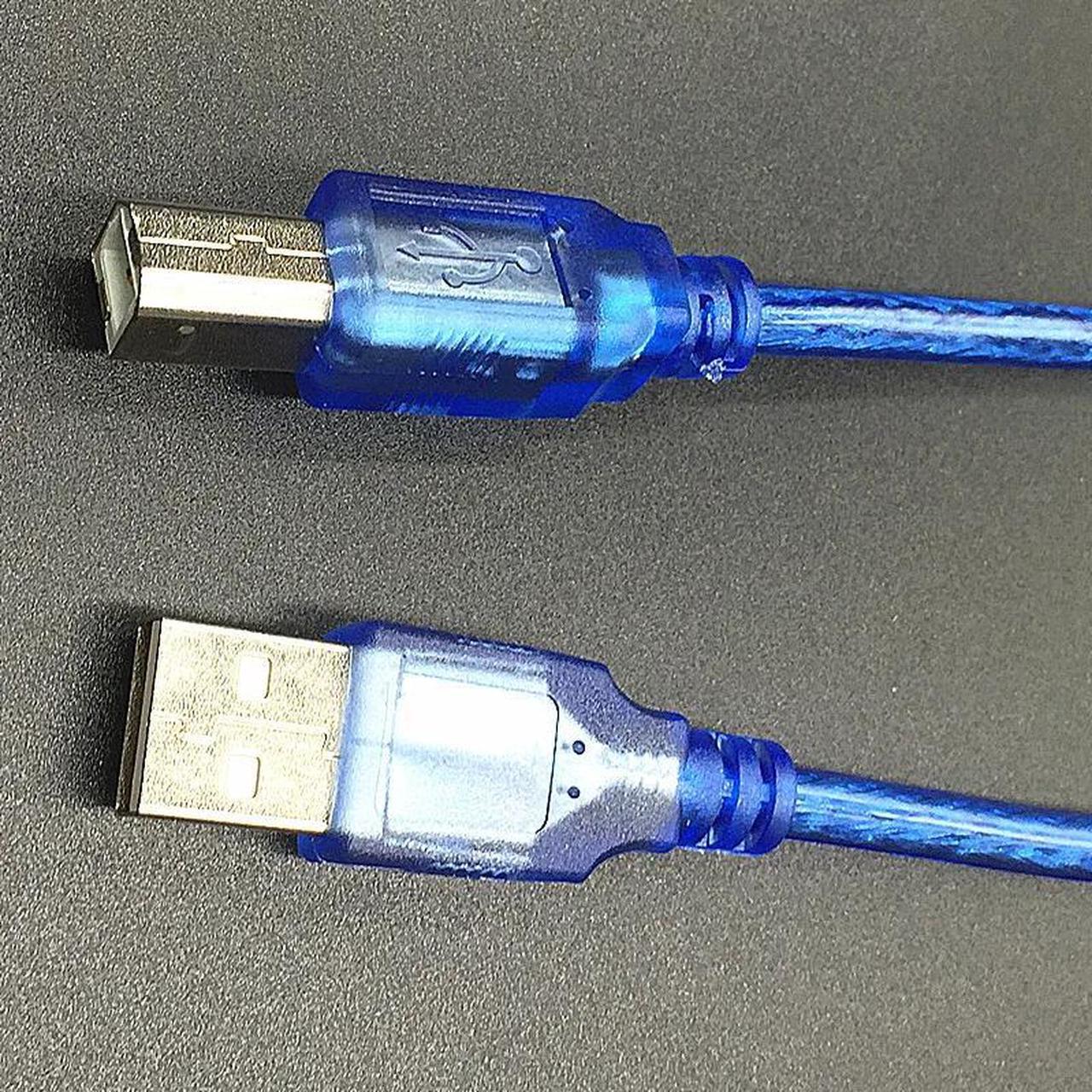 USB 2.0 Extension Print Cable0.3M 1.5M 3M 5M 1M OHFC Copper Transparent Blue Extended USB Cable for Printer HDD