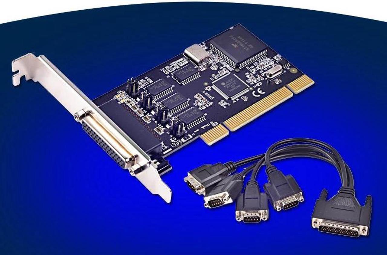 4 Ports RS232 Serial Adapter PCI Expansion Card MCS9865 Chipset w/ Fan Out Cable