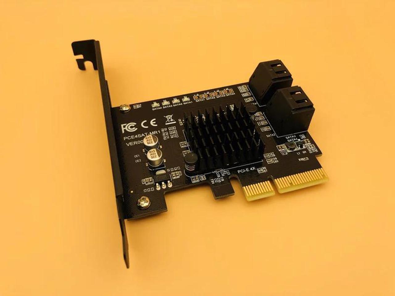 Marvell 88SE9230 Chipset PCI Express Raid Card 4Port SATA 3.0 Add On Card Compliant with PCI E Specification revision 2.2 for PC