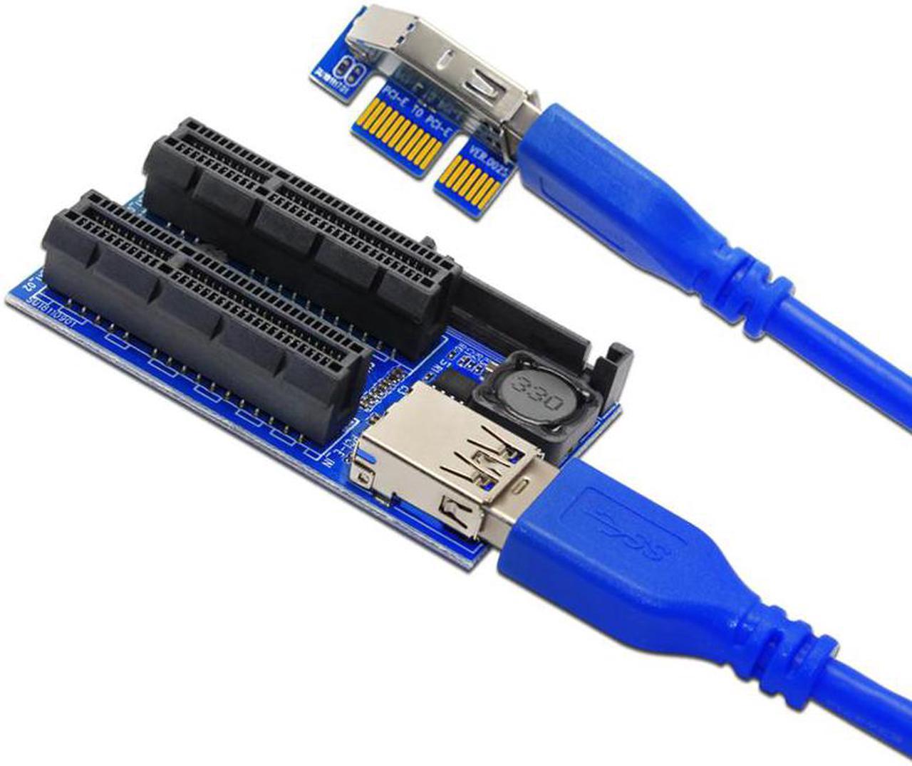 Computer Cables Connectors PCI Express Extension Cable PCI E Riser USB 3.0 Cable PCIE Riser USB SATA Adapter for Computer