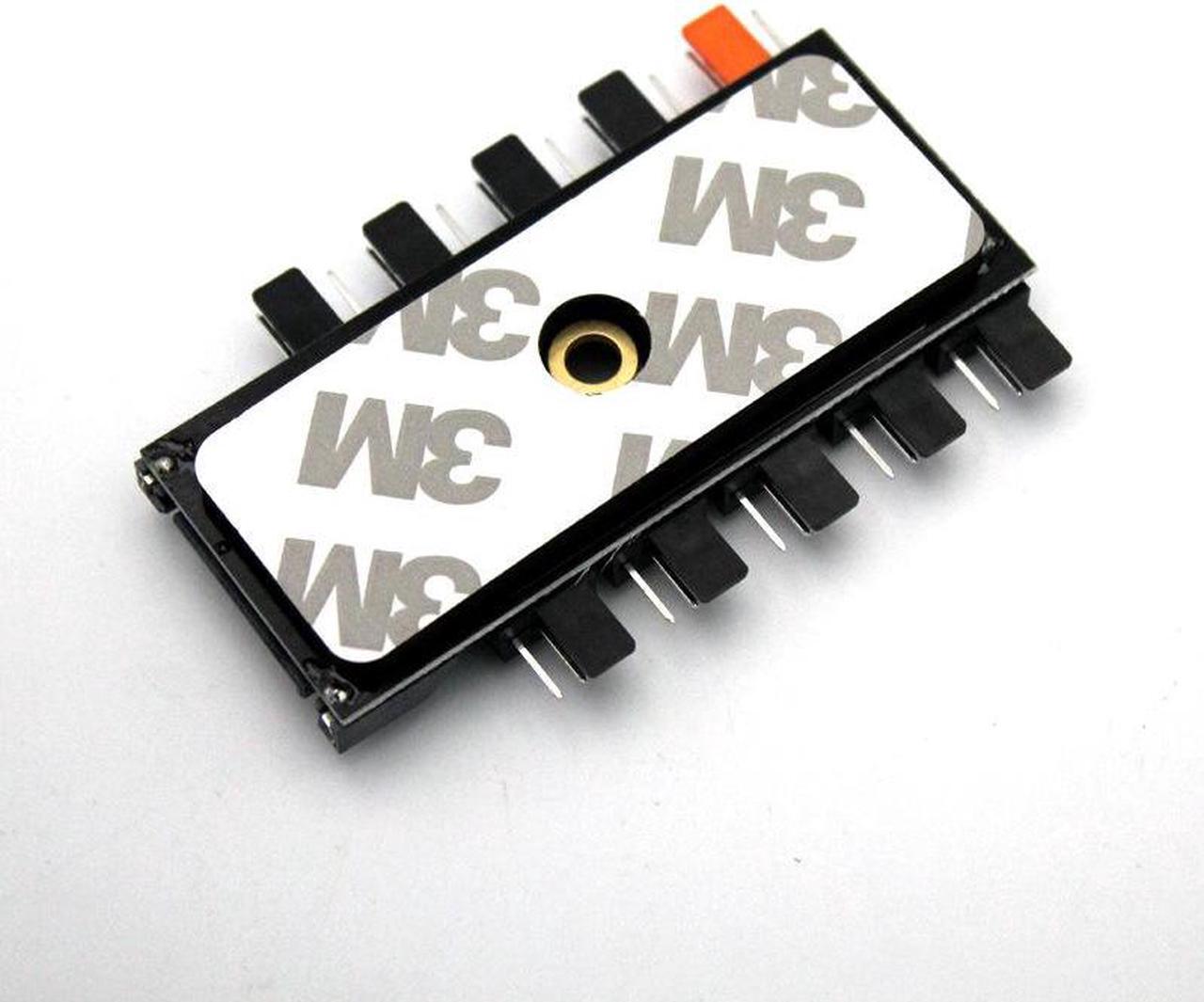 Alt view image 2 of 6 - Black 1 to 10 PC Cooler Cooling Fan Hub Splitter Cable Pwm SATA 12V Power Supply Speed Adapter for Computer Miner Mining