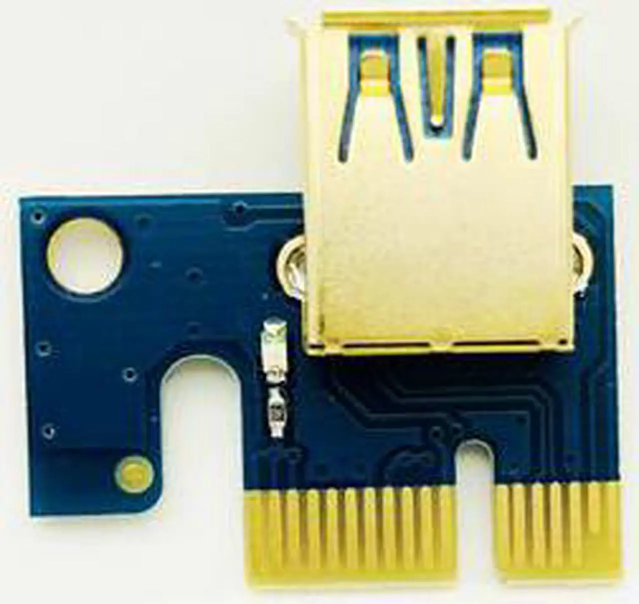 Alt view image 5 of 6 - 6pcs 009S Riser 3 LED Golden USB 3.0 PCI Express 1X 4x 8x 16x Riser Card SATA to 6pin Power Cable for BTC Miner Antminer Mining