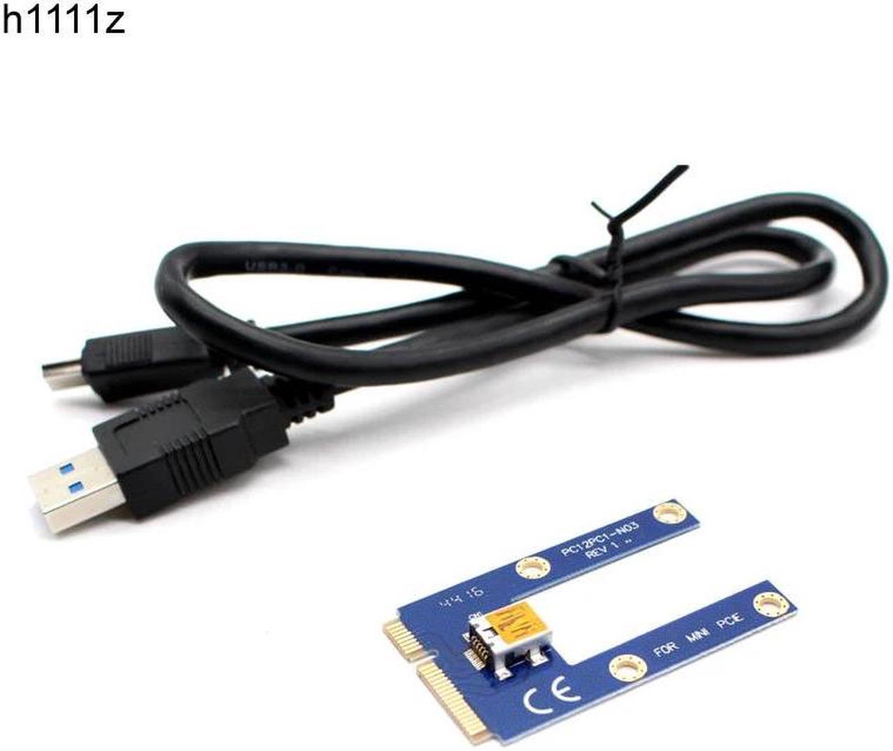 add on card 60cm USB 3.0 Mini PCI E to PCIe PCI Express 1x to 16x Extender Riser Card Adapter Extension Cable for Bitcoin BTC Miner Mining