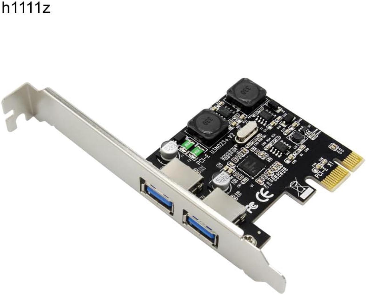 2 Port USB 3.0 PCI E Expansion Card External USB3.0 PCIe Card with 2 Power Module NEC Chip for Desktop PC Computer