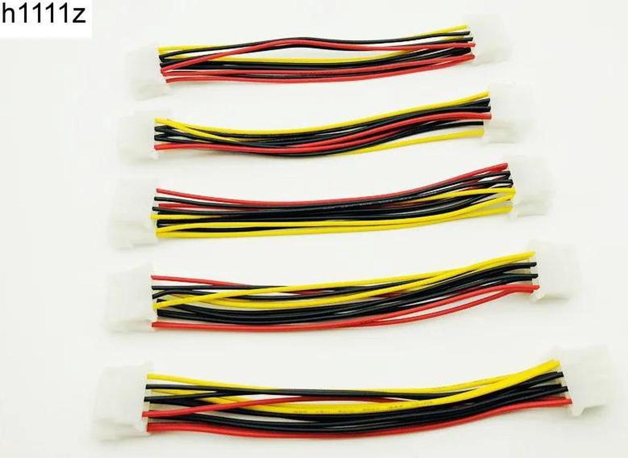 5PCS 4Pin Power Cable 4Pin Molex Male to 3 Port Molex IDE Female Power Supply Splitter Adapter Computer 4Pin IDE Power Cord