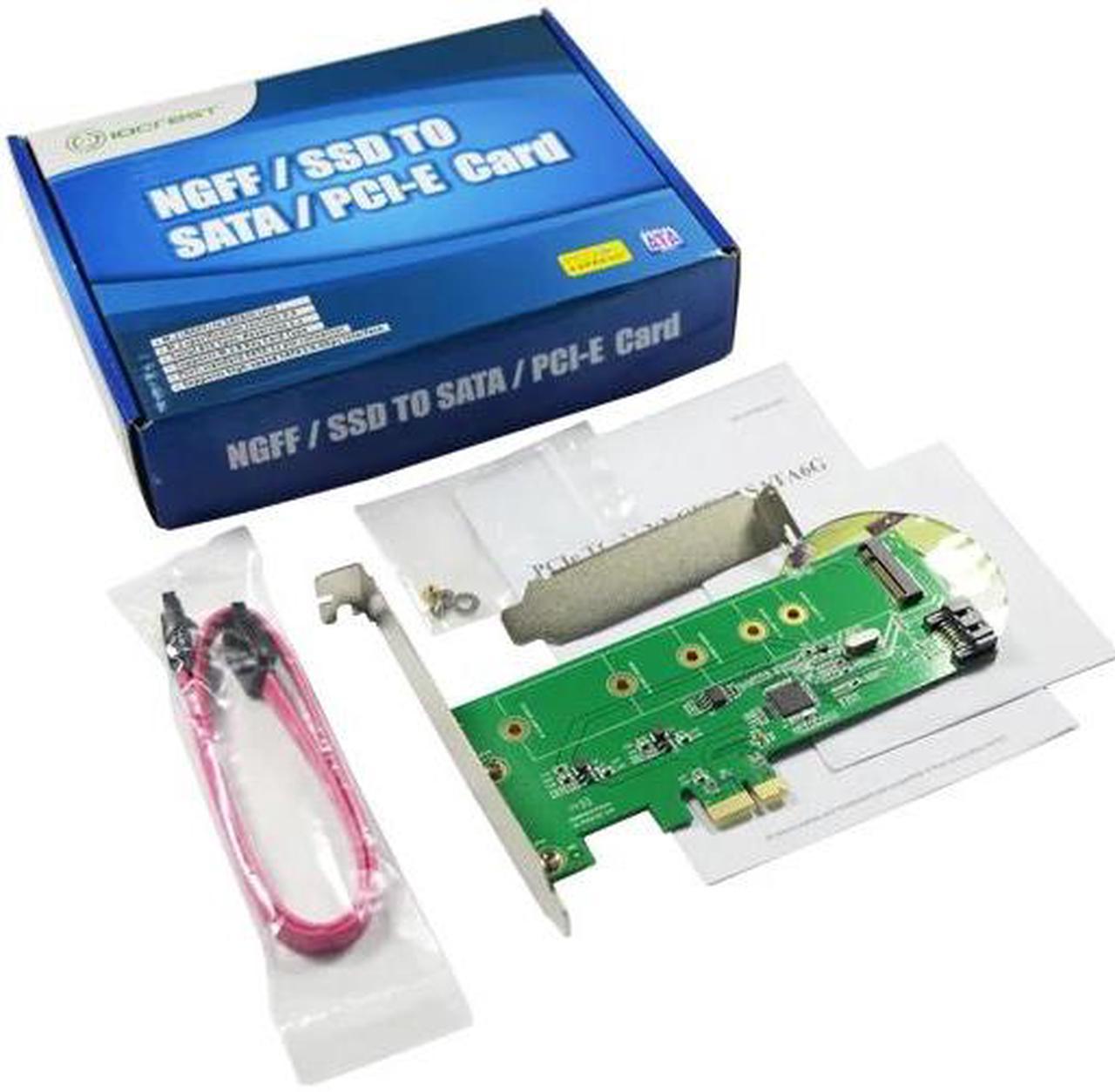 PCI E to M.2 NGFF + SATA 3.0 6Gb Card Hybrid HDD SDD Controller Support RAID 0 1