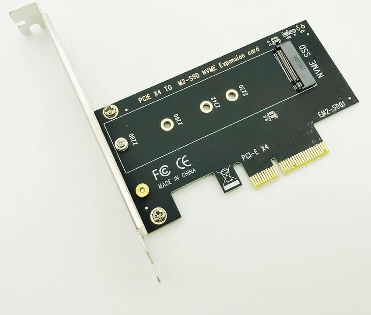 Alt view image 3 of 6 - PCIE to M2 Adapter M.2 PCI Express Raiser NVME SSD M2 PCIE Adapter SSD M2 Riser Card PCIE3.0 X4 for Mac Pro