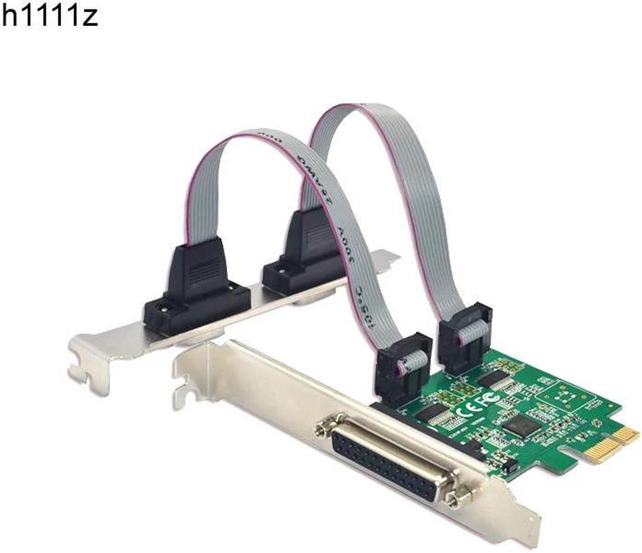 Add On Cards RS 232 Adapter PCI Express 1x Computer Components PCIE X1 PCI E PCIE Card Desktop PC Accessorie 2 Serial + Parallel