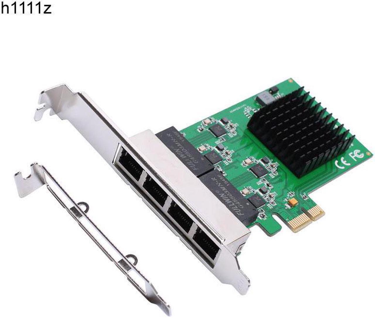 Network Cards Ethernet Adapter PCI Express 4 port Gigabit Ethernet Controller Card RTL8111 Chips with Low Profile Bracket