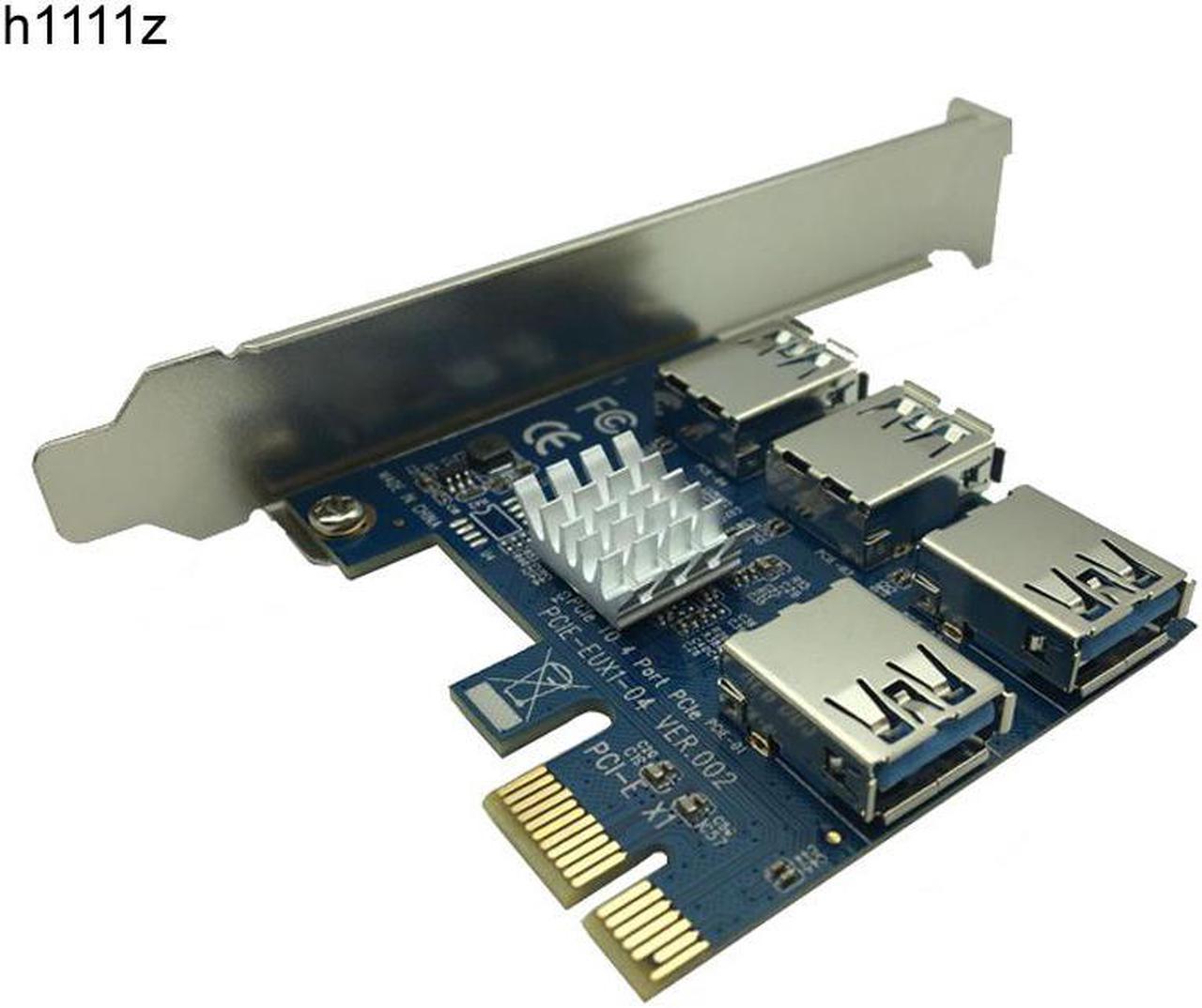 add on card PCI E to PCI E Adapter 1 Turn 4 PCI Express Slot 1x to 16x USB 3.0 Mining Special Riser Card PCIe Converter for BTC Miner Mining