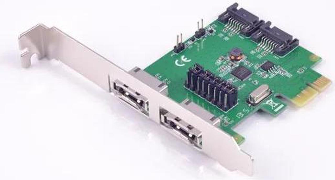 PCI Express to 2 Port Internal SATA3.0 Expansion Card with 2 Port External eSATA