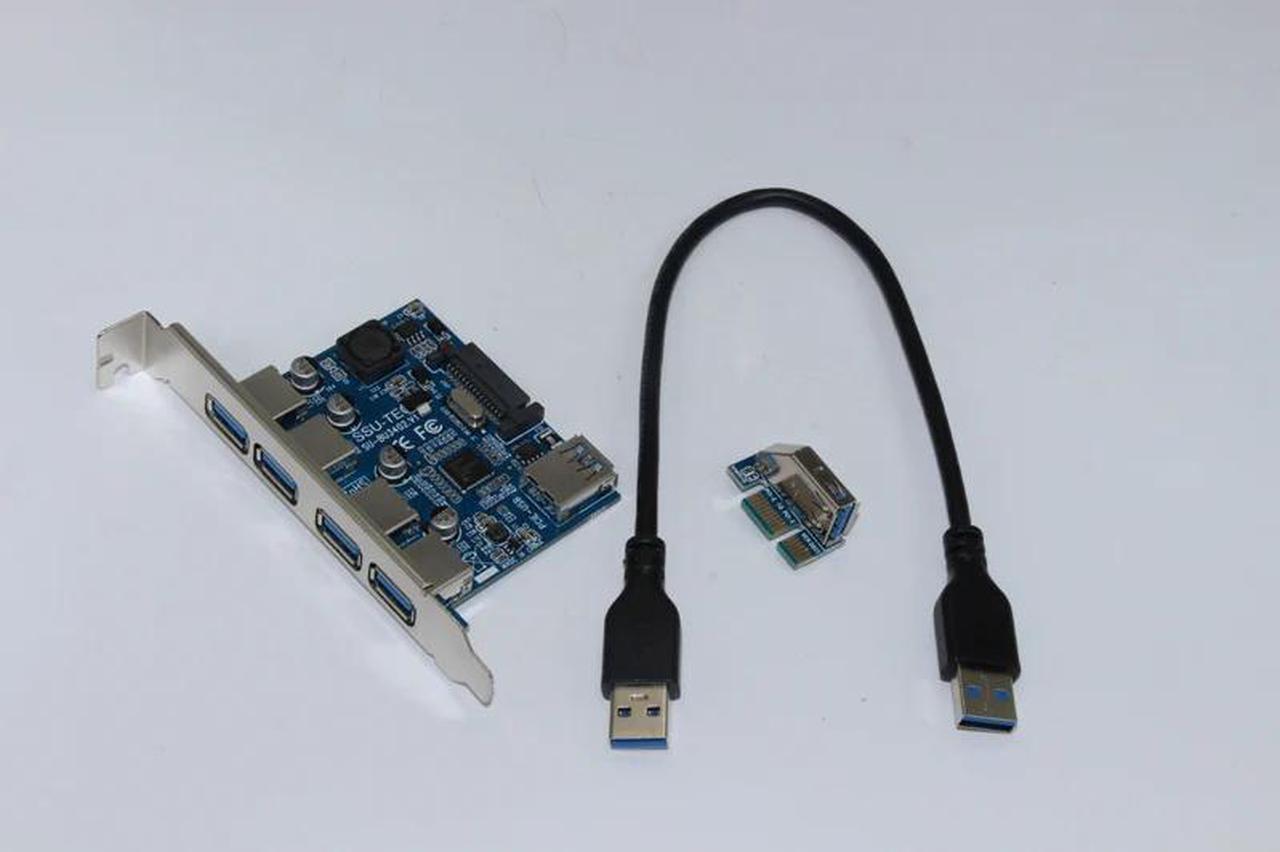 USB 3.0 4 Port Adapter PCI PCI E 1X to USB3.0 PCI Express Card Expansion Card with 30cm USB Cable 5Gb Speed For Desktop Computer