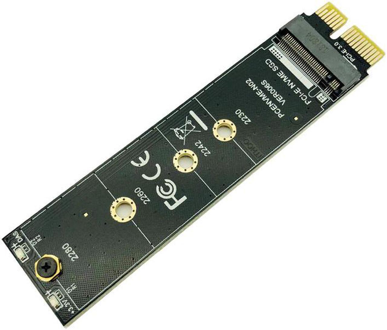 Alt view image 5 of 6 - PCI E PCI Express 3.0 X1 to M.2 M KEY Interface NVMe SSD PCIE M.2 Riser Card Adapter Heatsink SSD 2230 2242 2260 2280 Full Speed