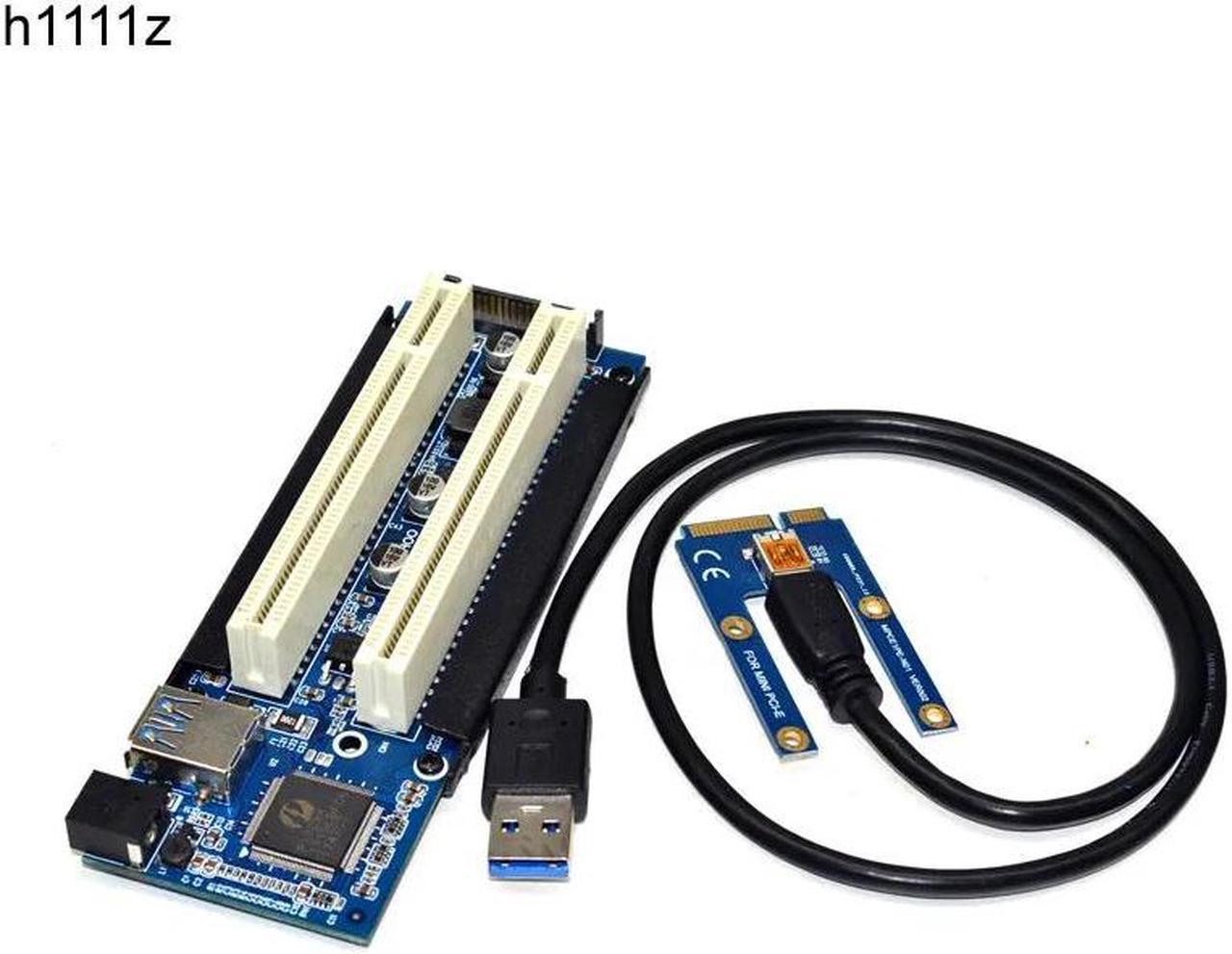 MINI PCI e to Dual PCI Adapter mini PCIE Riser to PCI Slot for Capture Card Gold Tax Card Sound Cards Parallel Port Cards