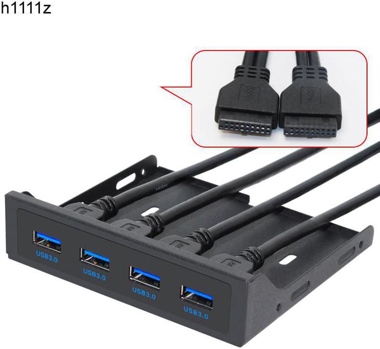 19+1 20Pin 4 Port USB 3.0 HUB Front Panel Combo Bracket USB 3.0 Hub Adapter for PC Desktop 3.5" FDD Floppy Disk Drive Bay