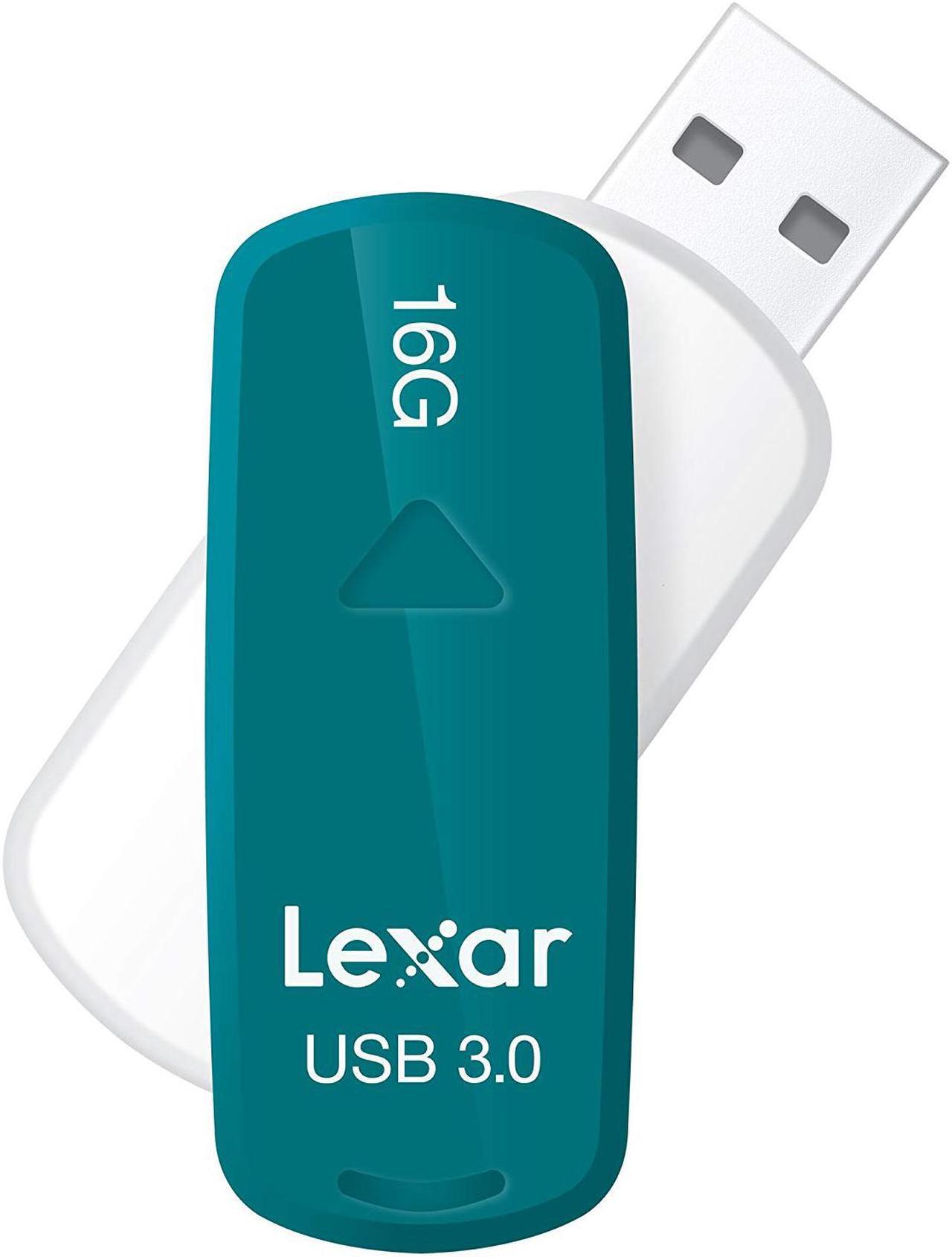 Alt view image 2 of 2 - LEXAR 16GB JUMPDRIVE S33 USB 3.0 SUPER SPEED FLASH DRIVE LJDS33-16GASBNA WHITE-TEAL