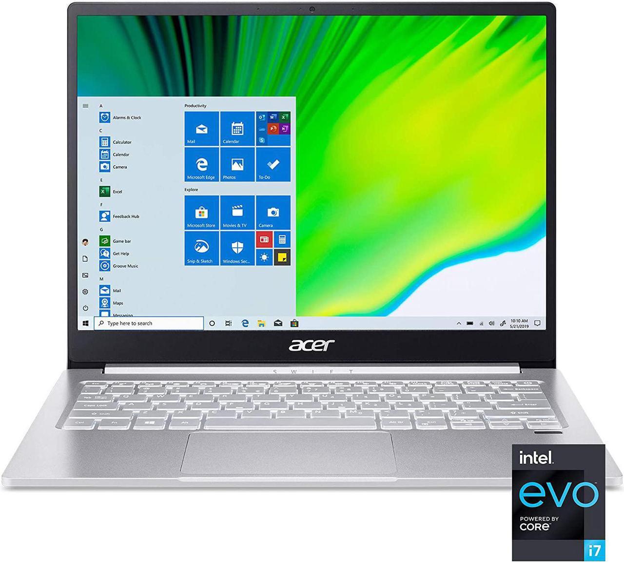 Main image of Newest Acer Swift 3 Intel Evo 13.5" 2K (2256 x 1504) IPS Screen Premium Business Laptop, 11th Gen Intel Quad-Core i7-1165G7, 8GB RAM, 512GB PCIe SSD, Backlit Keyboard, Fingerprint, Windows 10 Pro