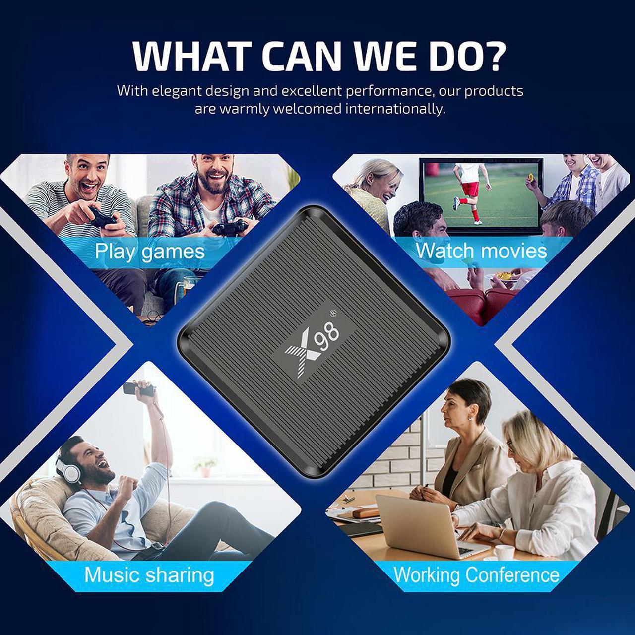 Alt view image 3 of 7 - X98Q TV Box Android 11.0 Amlogic S905W2 Quad Core 2G16G X98 TVbox  AV1 2.4G 5G Wifi 4K HDR Youtube Media Player Set Top Box