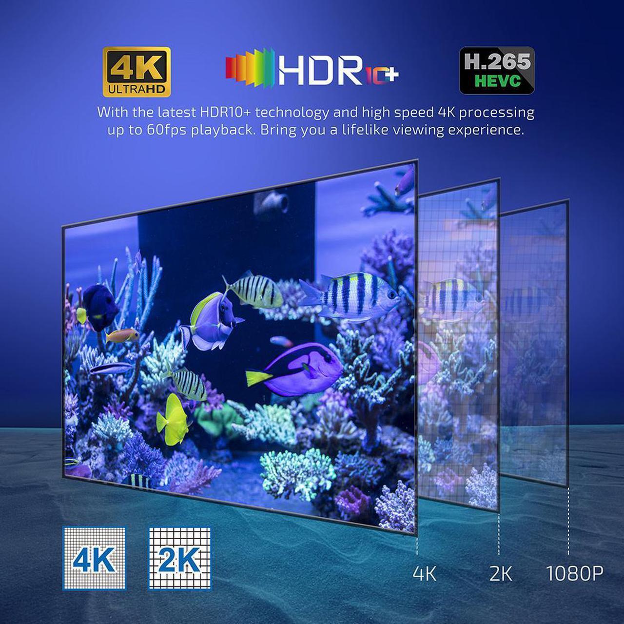 Alt view image 4 of 7 - X98Q TV Box Android 11.0 Amlogic S905W2 Quad Core 2G16G X98 TVbox  AV1 2.4G 5G Wifi 4K HDR Youtube Media Player Set Top Box