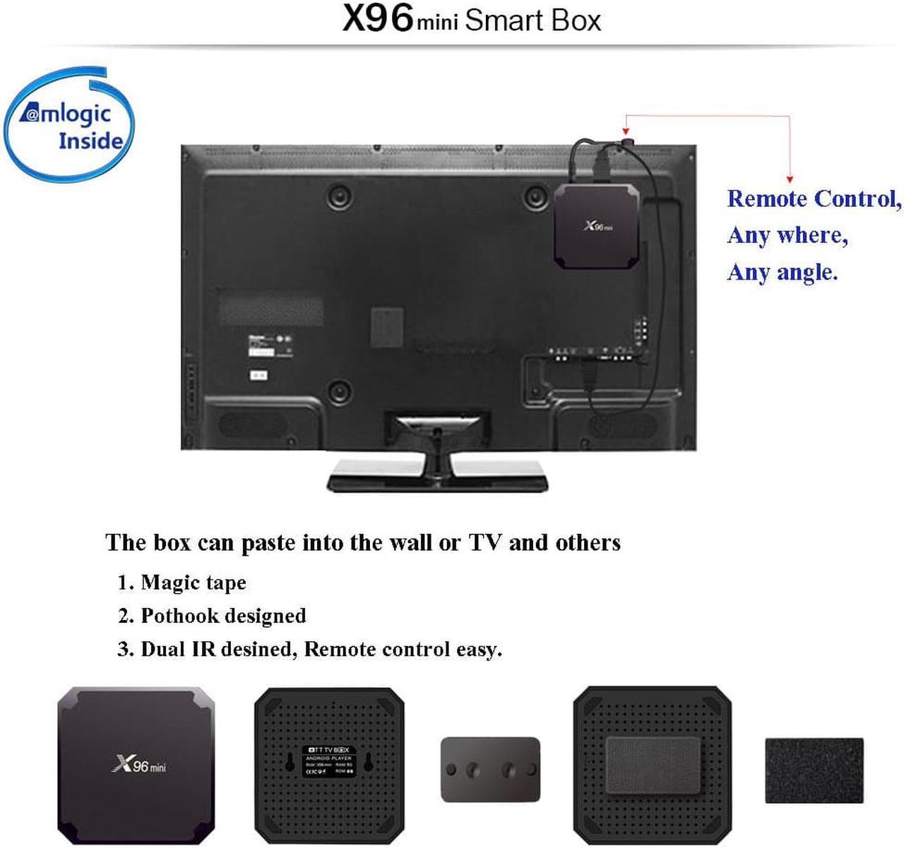 Alt view image 5 of 7 - X96mini new Android 9.0 X96 mini Smart TV BOX S905W Quad Core support 2.4G Wireless WIFI Media Box Set-Top Box 2GB 16GB