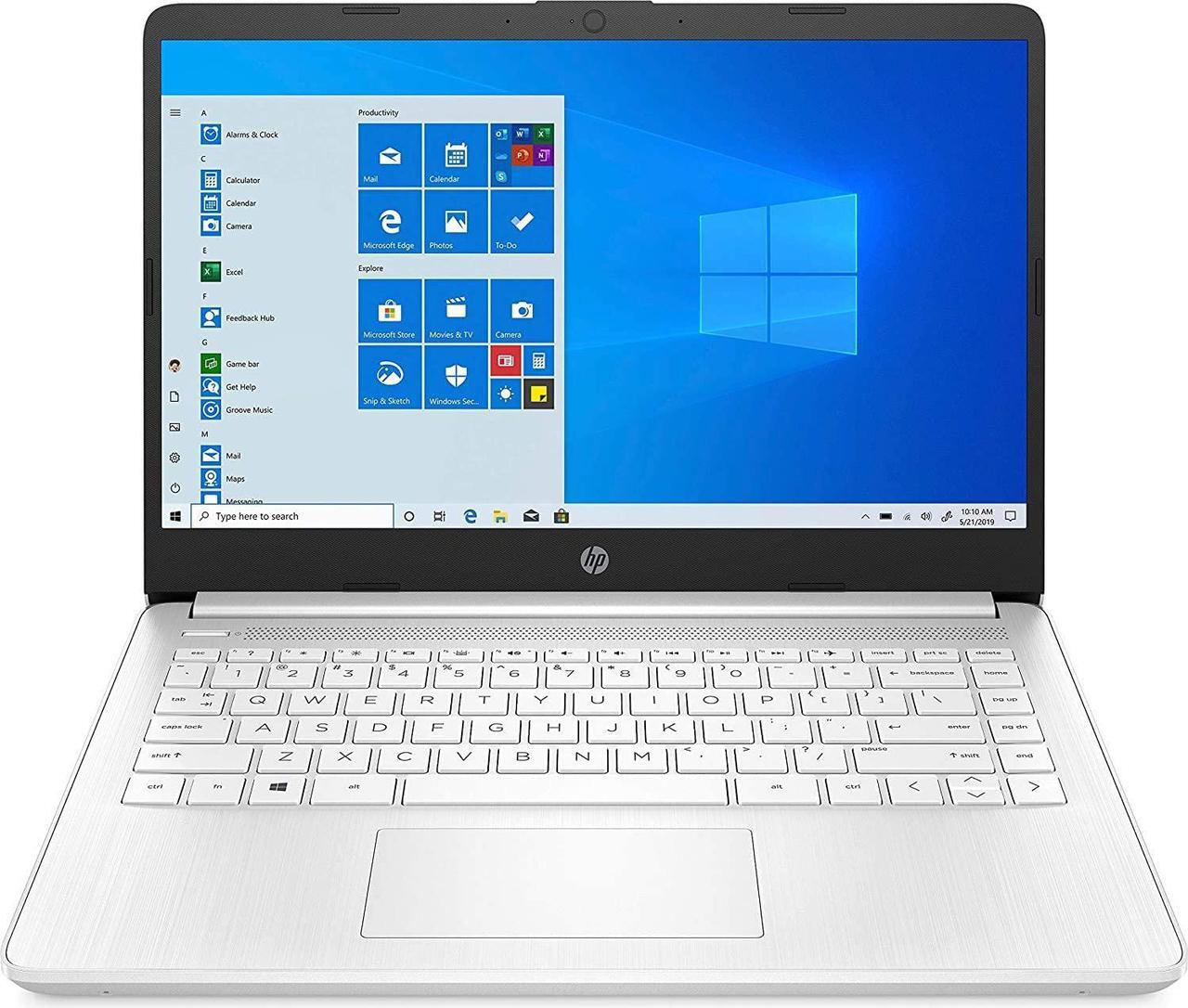 Main image of HP 14-fq0057nr 14" HD Touchscreen Laptop AMD Athlon Silver 3050U 2.3 GHz up to 3.2 GHz 4GB DDR4-2400 SDRAM 64GB eMMc AMD Radeon Graphics Windows 10 Home in S mode - 228A9UA