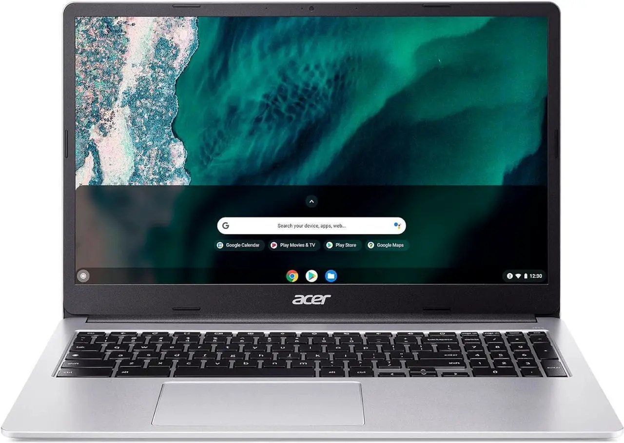 Alt view image 2 of 7 - Acer Chromebook 315 (2023) Laptop, 15.6" FHD IPS Display, Intel Celeron N4500, 4GB RAM, 64GB eMMC, Pure Silver, Chrome OS, Wi-Fi 6, Protective Sleeve Included + Mazepoly Accessories